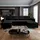 masseno Ecksofa MILO U Polyester 3-Sitzer Schwarz