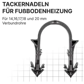 Sanpro Tackernadeln Heizrohrhalter für Fußbodenheizung Anzahl 4.000 Stück