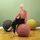 Sitting Ball Felt Dunkelblau 65 cm