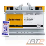 CONTINENTAL AUTOBATTERIE 12V 70Ah STARTERBATTERIE 650A EFB START STOP+POL FETT