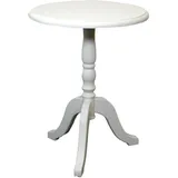 Esstisch rund 60 cm Landhaus Tisch weiß Holztisch Vintage Beistelltisch