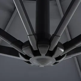 Beliani Ravenna Ø 300 cm Dunkelgrau