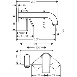 Hansgrohe Vernis Shape Einhandmischer chrom 71578000