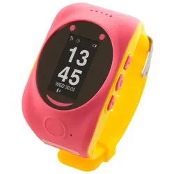 MyKi Watch Kinder 2G Smartwatch Pink Gelb GPS Echtzeit Ortung SOS Tracker Sehr Gut