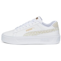 Puma Smash Platform V3 Laser Cut Sneaker Damen 01 - puma white/pristine/puma gold 41