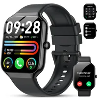 Smartwatch Damen Herren,1,96"HD Smartwatch Bluetooth-5.4-Anrufe,115+ Sportmodi Fitnessuhr, IP68 Wasserdicht,Schrittzähler/Herzfrequenz/SpO2/Schlafmonitor,65 Tage Standby Zeit Sportuhr für Android iOS