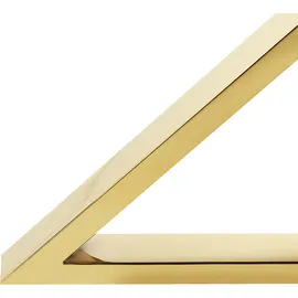 Beliani Esstisch oval aus Gold und Schwarz 105 cm Metallbeine