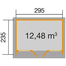 Weka Designhaus 263 2,95 x 2,35 m grau