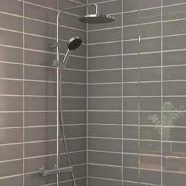 Hansgrohe LivaFine Duschsystem, Thermostat, 26076000,