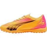 Puma Ultra Play TT Soccer Shoe, Sun Stream Black-Sunset Glow, 42