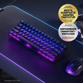 SteelSeries Apex Pro Mini Wireless, Gaming Tastatur, Mechanisch, Sonstiges, Kabelgebunden, Kabellos, Schwarz