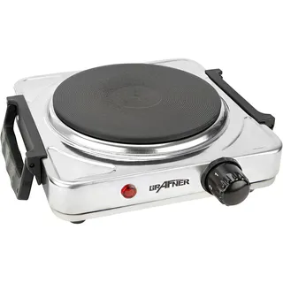 Grafner Kochplatte einzel 1000 Watt mit klappbaren Griffen Edelstahl KP10881