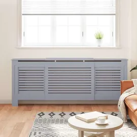 vidaXL MDF Heizkörperverkleidung Grau 205 cm