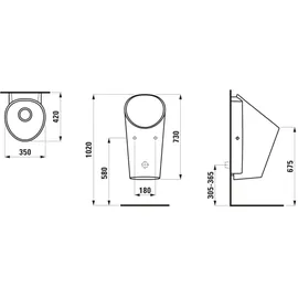 Laufen LEMA Wasserloses Urinal (H843197A004011)