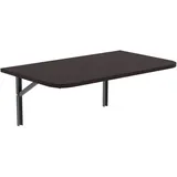AKKE Klapptisch Wandklapptisch Esstisch - Klappbar Faltbar Platzsparend - Abgerundete Ecken - 90cm x 40cm - Wenge