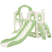 joyz Schaukeln 5in1 Kinderspielplatz mit Rutsche und Schaukel Hellgrün Kunststoff