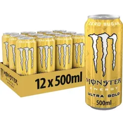 MONSTER Energy Ultra Gold Zero Sugar 500mlx12 [1.80 € Kaution]