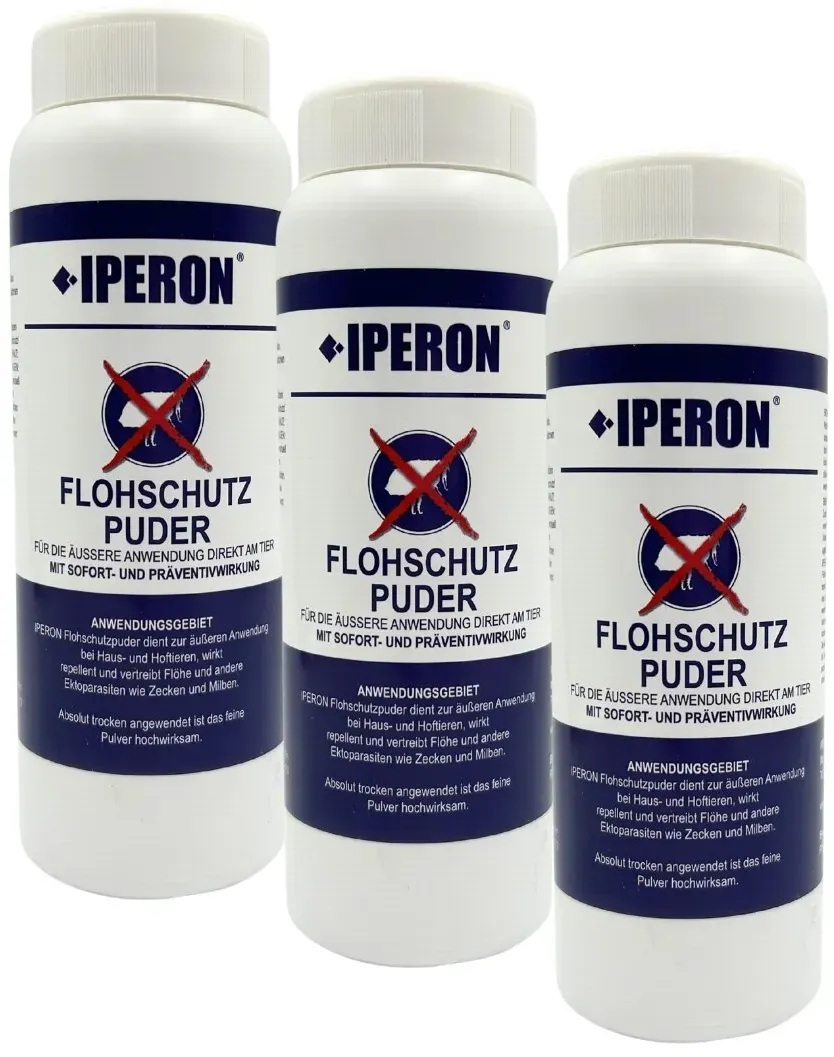 3 x 100 g IPERON® Flohschutz Puder