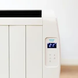 Cecotec Flachheizkörper mit Wi-Fi-Steuerung ReadyWarm 1800 Thermal Connected. 1200 W, 8 Rippen, LED-Bildschirm, Fernbedienung, programmierbarer Timer, Temperaturwahl, 15 m2 Abdeckung