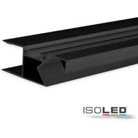 ISOLED LED Aufbauleuchtenprofil HIDE ASYNC Aluminium schwarz RAL 9005, 200cm