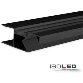 ISOLED LED Aufbauleuchtenprofil HIDE ASYNC Aluminium schwarz RAL 9005, 200cm