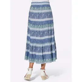Classic Basics Stufenrock Damen Paisley Rauchblau/Kalkmint Bedruckt 27