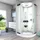 AcquaVapore D58-00M0 Komplettdusche 80 x 80 cm rechts weiß Sicherheitsglas ESG