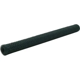 vidaXL Drahtzaun Stahl mit PVC-Beschichtung 25 x 1,5 m Grün