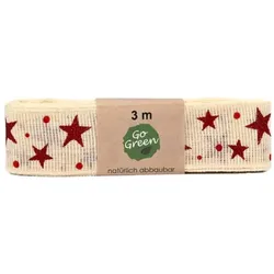 Goldina Strängchen Sterne natur (3m x 2,5cm)