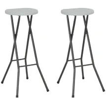vidaXL Klappbare Barhocker 2 Stk. 35 x 44 x 80 cm Weiß