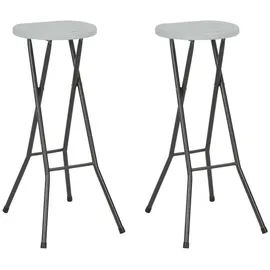 vidaXL Klappbare Barhocker 2 Stk. 35 x 44 x 80 cm Weiß