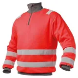 DASSY Warnschutz Sweatshirt Neonrot/Zementgrau 3XL
