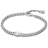 Pandora 593173C01 Damen-Armband Süßwasserzuchtperle & Kugeln Silber, 20 cm