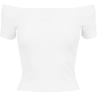 URBAN CLASSICS Ladies Off Shoulder Rib Tee T Shirt,