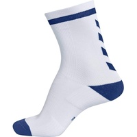 hummel Elite Indoor Sock Low Socken, Weiß/True Blau, 46 EU