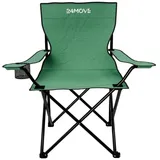 24move 24MOVE® Campingstuhl Faltstuhl, grün, mit Getränkehalter und Tragetasche Outdoor, faltbar max. 100kg Anglerstuhl Polyester