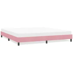 Bettgestell ohne Matratze Rosa 180x210 cm Samt