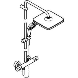 Grohe Tempesta Cube Duschsystem mit Thermostat Chrom 26689001