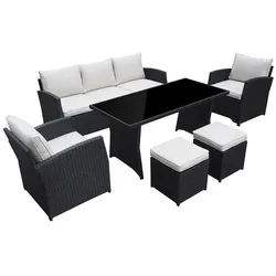 Garten Lounge Möbel Outdoor Möbel Gartenzubehör Havanna in schwarz Jet-Line