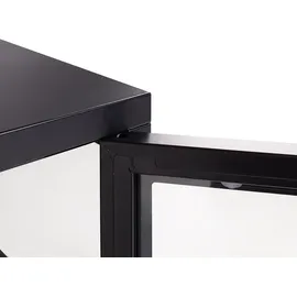 Beliani Sideboard mit Glastüren NEWPORT Metall 115 cm Schwarz