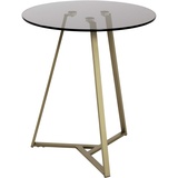 Haku-Möbel HAKU Möbel Beistelltisch gold-grau Ø 45 x H 50 cm