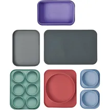 masterclass Backformen-Set, aus ungiftigem, antihaftbeschichtetem, langlebigem, wasserfestem, hitzebeständigem Silikon, spülmaschinen-ofenfest, mikrowellengeeignet, inkl. Silikonbackblech 7-teilig