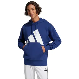 adidas Essentials Big Logo French Terry Kapuzenpullover Dark Blue / White S