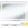 Tectake tectake® Rechteckiger LED Spiegel mit Touchschalter, 3 Lichtfarben Dimmbar,