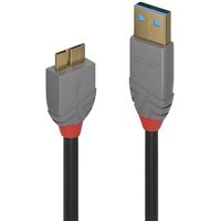 Lindy USB 3.2 Gen1 USB 3.0 / USB 3.1 Gen1) USB-A Stecker, USB-Micro-B 3.0 Stecker 1.00m S