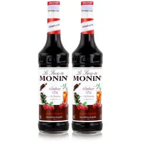 Monin Sirup Himbeer Tee 700ml - Cocktails Milchshakes Kaffeesirup (2er Pack)