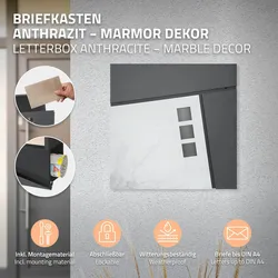 Briefkasten mit Ständer Standbriefkasten Postkasten Briefkasten Stahl Mailbox