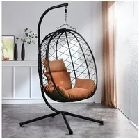 RAMROXX Luxus Hängesessel NEW XXL Gestell mit Korb Schwarz