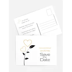 Save-the-Date Karten selbst gestalten mit Spruch und Fotos im Onlinedesigner bei Meine-Kartenmanufaktur.de