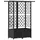 vidaXL Hochbeet mit Rankgitter und Dach 124,5 x 40 x 138 cm Schwarz